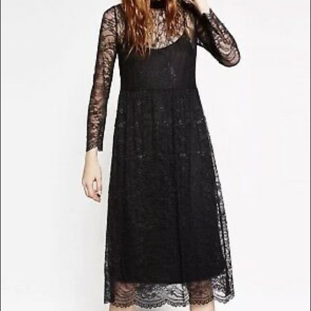 ZARA Lace Dress, Size: Large